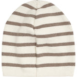Huttelihut Bonnet rayé en maille – marron
