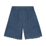 Minymo short bermuda en chambray denim délavé