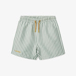 Liewood Duke Boardshort rayé / short de bain pour enfants - Stripe Peppermint / Crisp White