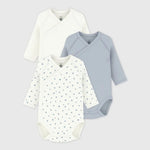 Lot de bodys bébé en coton à manches longues avec imprimé