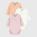 Petit Bateau | Lot de bodies bébé en coton à manches longues avec imprimé