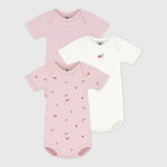 Petit Bateau | Lot de bodies en coton à manches courtes et imprimé floral