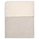 Couverture pour lit bébé Teddy Rivoli Koeka 100x150cm - Stone