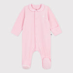 Petit Bateau | Pyjama bébé en velours avec col uni