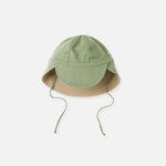 Cloby Chapeau de soleil en vert olive/sable – UPF 50+