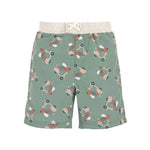 Lässig short de bain UV pour enfants avec couche - vert imprimé
