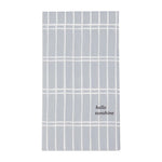 Zusss Serviettes rectangulaires à carreaux Hello Sunshine - gris/blanc