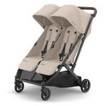 Uppababy Minu Duo Stroller Ada (Sandstone) Carbon Frame Met Kastanje Bruin Leer Nieuw