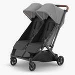 Poussette Uppababy Minu Duo Greyson Charcoal Mélange, châssis carbone avec cuir marron