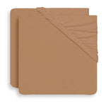Jollein Drap-housse pour lit bébé 60 x 120 cm - jersey - biscuit - lot de 2