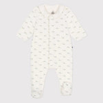 Petit Bateau | Pyjama bébé en velours - Marshmallow/Baleine