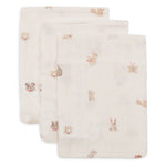 Gants de toilette en mousseline Jollein, lot de 3 - Animal Friends