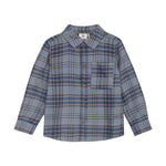 Chemise En Fant à carreaux bleue