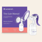 Lansinoh Tire-lait manuel – 2 phases – silencieux, léger et compact – pour la maison ou en déplacement