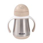 Béaba Gobelet à paille en acier inoxydable 250 ml - Beige