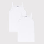 txt
Petit Bateau Lot de 2 sous-vêtements blancs à fines bretelles