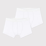 Lot de 2 boxers blancs Petit Bateau