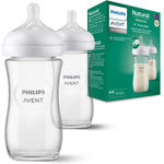 Biberon Avent Natural 3.0 240 ml en verre, duo