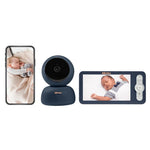 Béaba | Babyphone vidéo avec application et écran supplémentaire - Écoute Bébé Zen PREMIUM - Bleu nuit