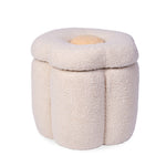 Childhome Pouf fleur - écru / jaune