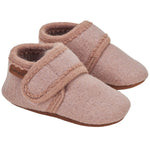 Pantoufles en laine - vieux rose -