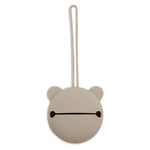 Attache-tétine en silicone - vert olive