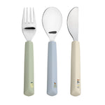 Couverts pour enfants Lässig avec prise en silicone - Happy Fruits Lemon