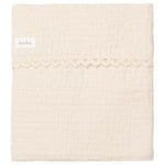 Koeka Couverture de berceau 75x100cm - Dentelle Elba - Naturel