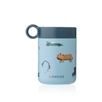 Liewood Kiani pot alimentaire imprimé / bocal de conservation / récipient isotherme pour aliments - Fun / Beach Blue