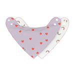 Bavoir/bandana triangulaire pour bébé 2 pièces - Happy Rascals Heart