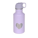 Bouteille Lässig en acier inoxydable Little Gang 500 ml - cœur lilas