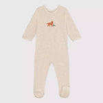 Pyjama en velours avec imprimé renard