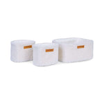 Childhome Set de 3 paniers suspendus - 21X14X10cm + 14X10X10cm - Teddy écru