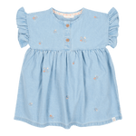 Robe en jean à manches courtes