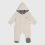 Combinaison bébé unie matelassée Petit Bateau à capuche et pieds