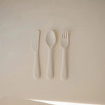 Mushie Set de couverts - Ivoire
