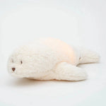 Moonie Peluche - The Humming Seal Organic 2.0 - Polar Natur | Phoque à bruit blanc avec veilleuse