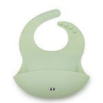 Bavoir en silicone menthe poudrée