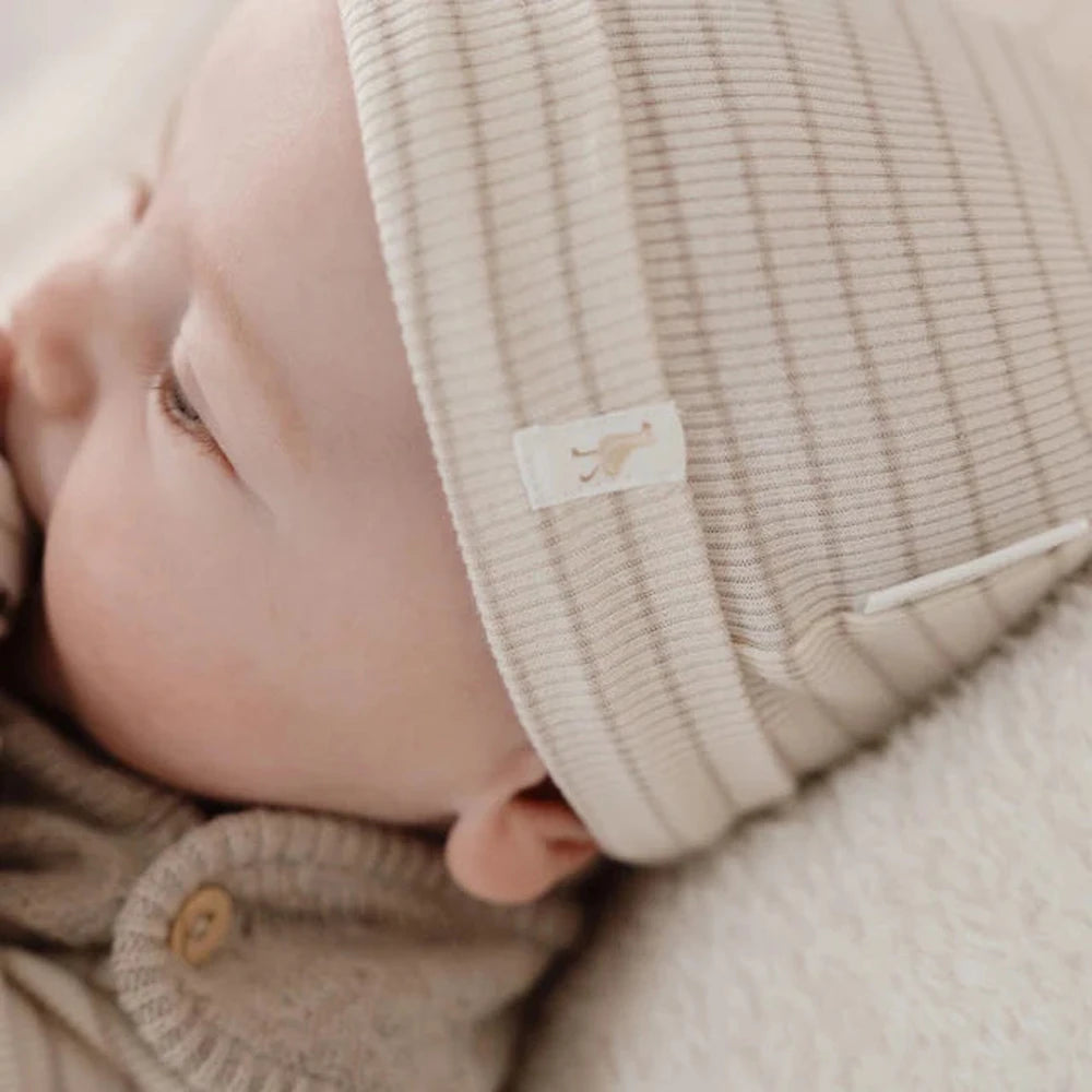 Little Dutch bonnet bébé beige - rayé