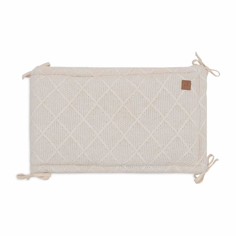 Jollein Tour de parc / tour de parc / tour de lit 180x30 cm - Check Knit Oatmeal