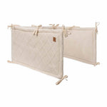 Tour de parc / tour de parc / tour de lit Jollein 180x30 cm - Check Knit Oatmeal