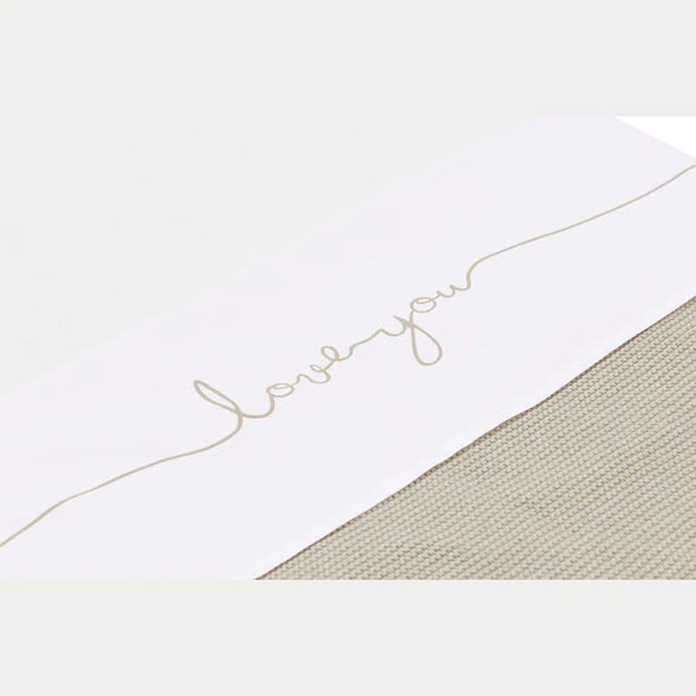 Jollein Drap pour berceau 75x100 cm - Love You - Nougat