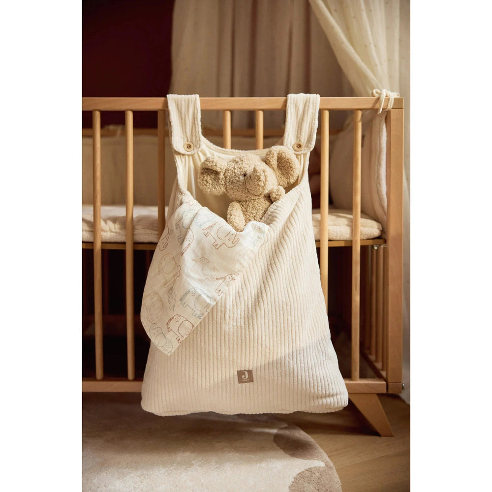Jollein sac de rangement pour parc en tissu côtelé - avoine