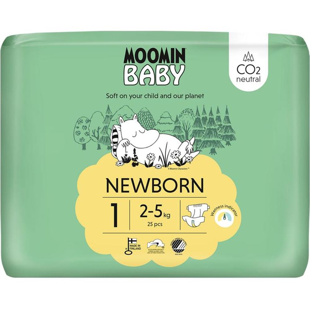 Couches Moomin Baby taille 1 25 pcs. 2-5 kg
