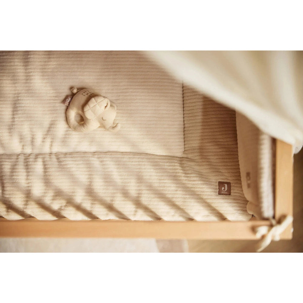Jollein - Tapis de parc/coussin de parc 75x95cm - Cloudy Rib - Avoine