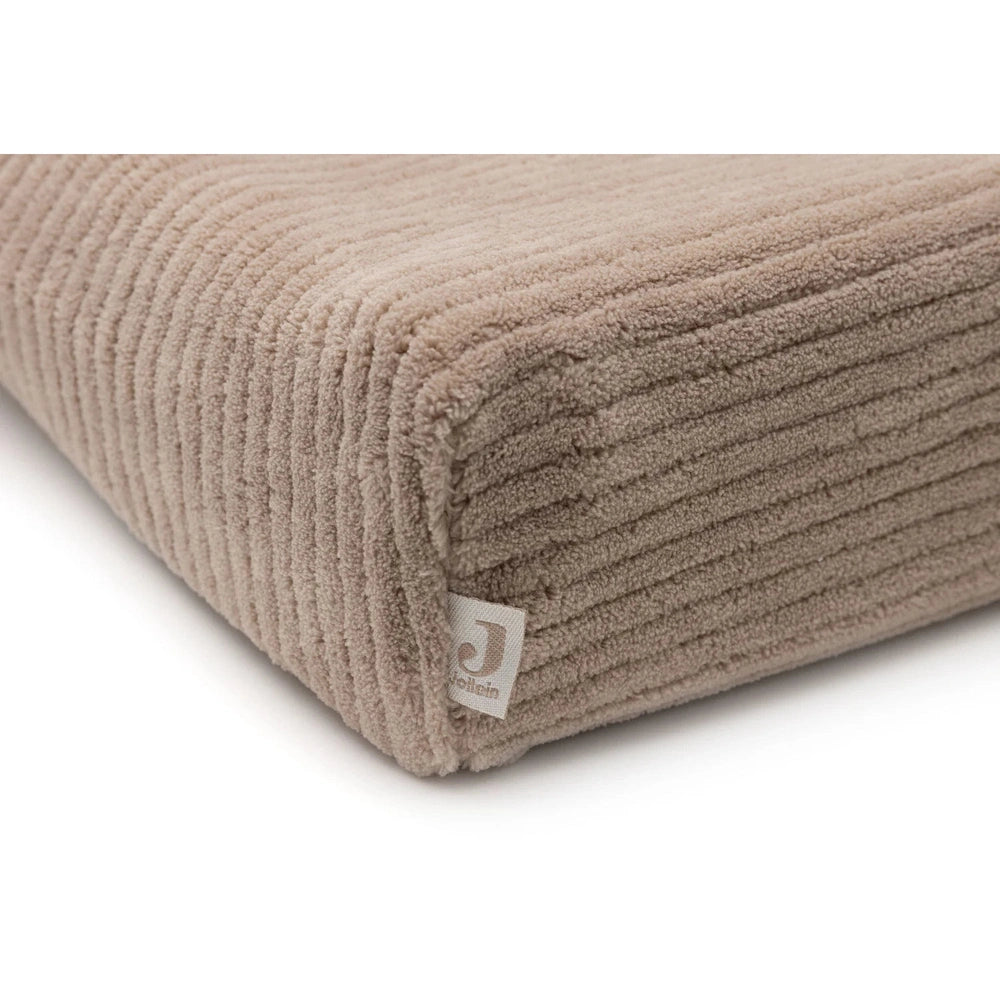 Jollein Housse de matelas à langer en tissu côtelé 50x70cm - Café lacté