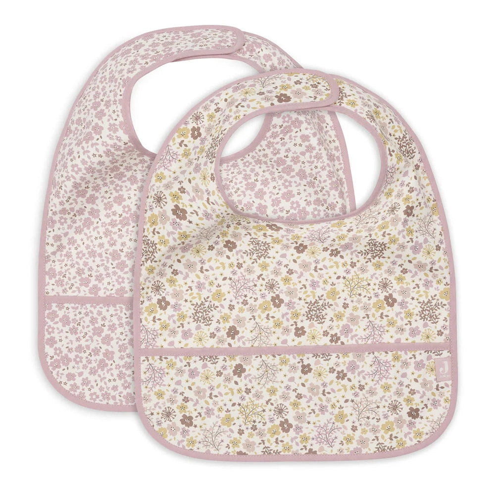 Bavoirs imperméables Jollein lot de 2 - Fleurs