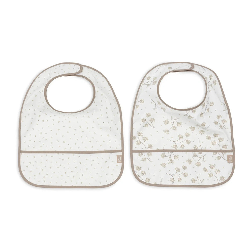Jollein Bavoirs imperméables, lot de 2 - imprimé fleuri Dromen