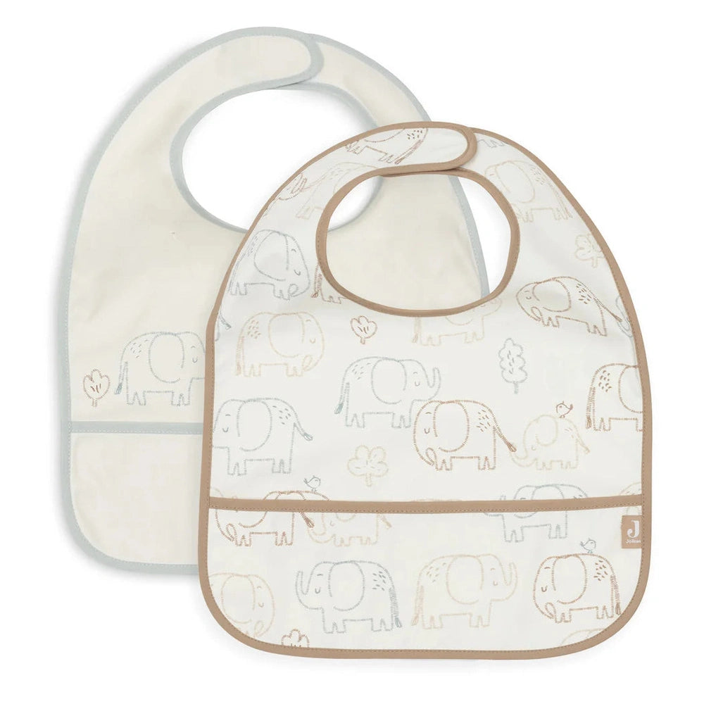 Bavoir imperméable Jollein - Elephant Tales - 2 pièces