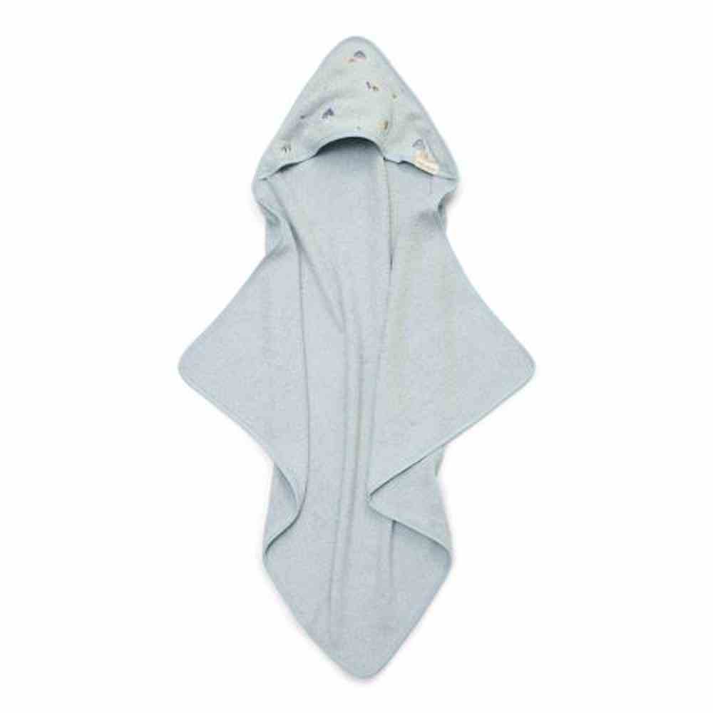 Little Dutch Cape de bain - bleu brodé